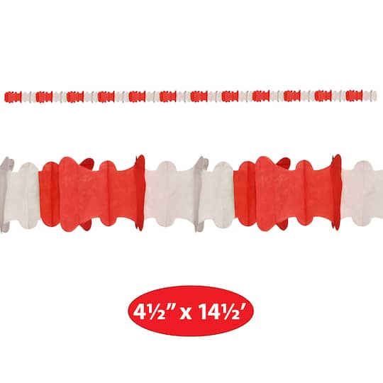 Beistle 14.5ft. Red & White Ceiling Drops, 4ct.